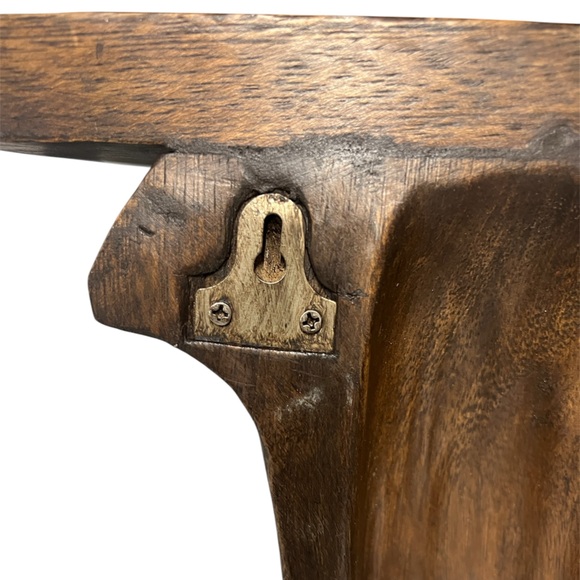 HAND CARVED RUSTIC CHELSEA STYLE CORBEL STYLE SHELF 12" - Picture 11 of 11